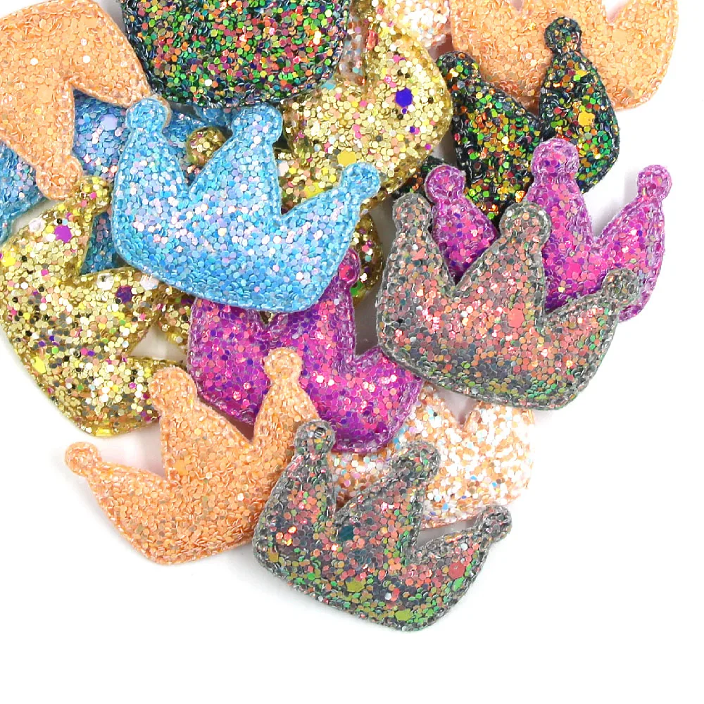 10 шт. блестящих блесток нашивки в виде сердца/звезды/Корона Мягкая аппликация для