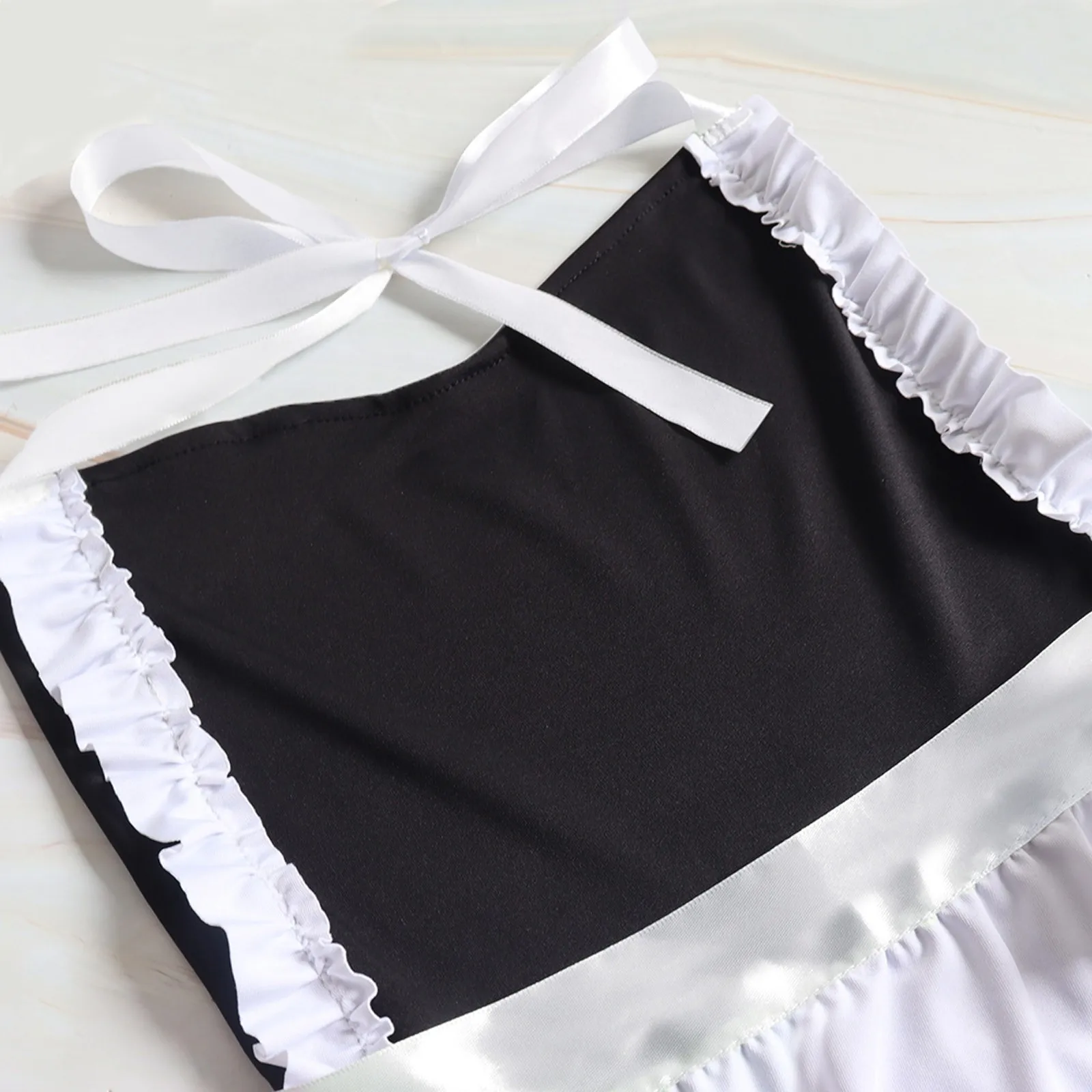 

Bow Lace Cosplay Maid Uniform Lingerie Sexy Underwear Sexy Lenceria Erotic Lingerie Sheer Halloween Role Play Costumes S-XL