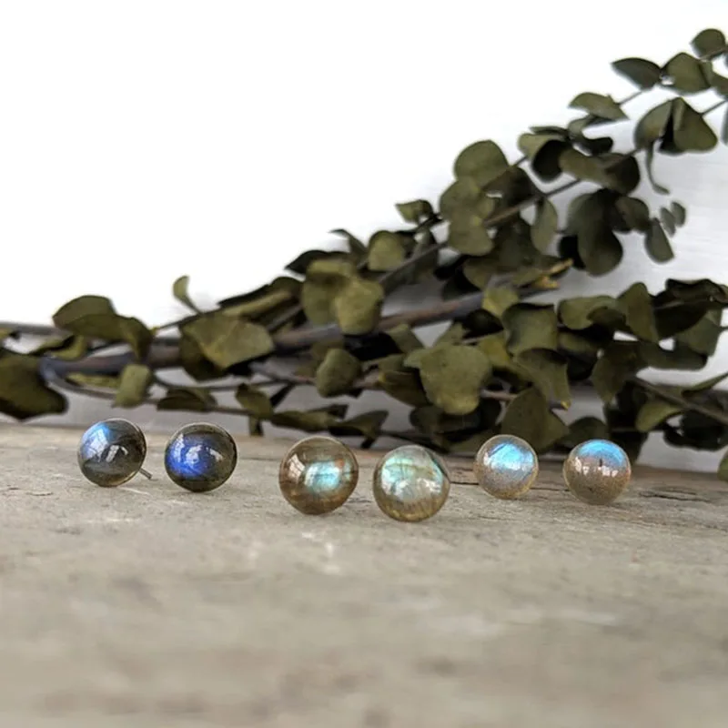 Labradorite Stud Earrings- Crystal Earrings | Украшения и аксессуары
