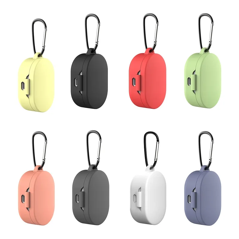 

100Pcs Wholesale Silicone Case With Buckle For Redmi Mi AirDots Air dots 2019 New Case Cover Wireless Bluetooth Cases Soft Shell