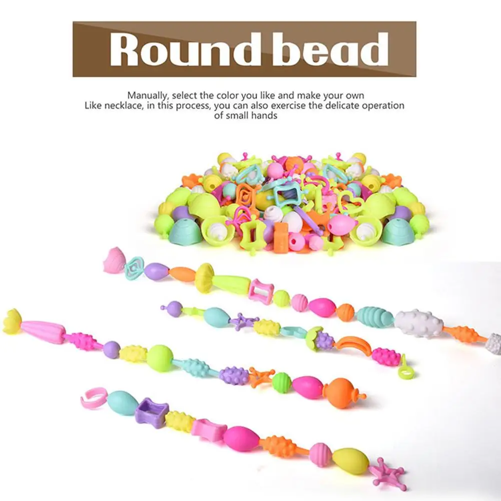 Pop Arty Beads Игрушки для девочек DIY Набор создания украшений ДЕТИ оснастки бусины