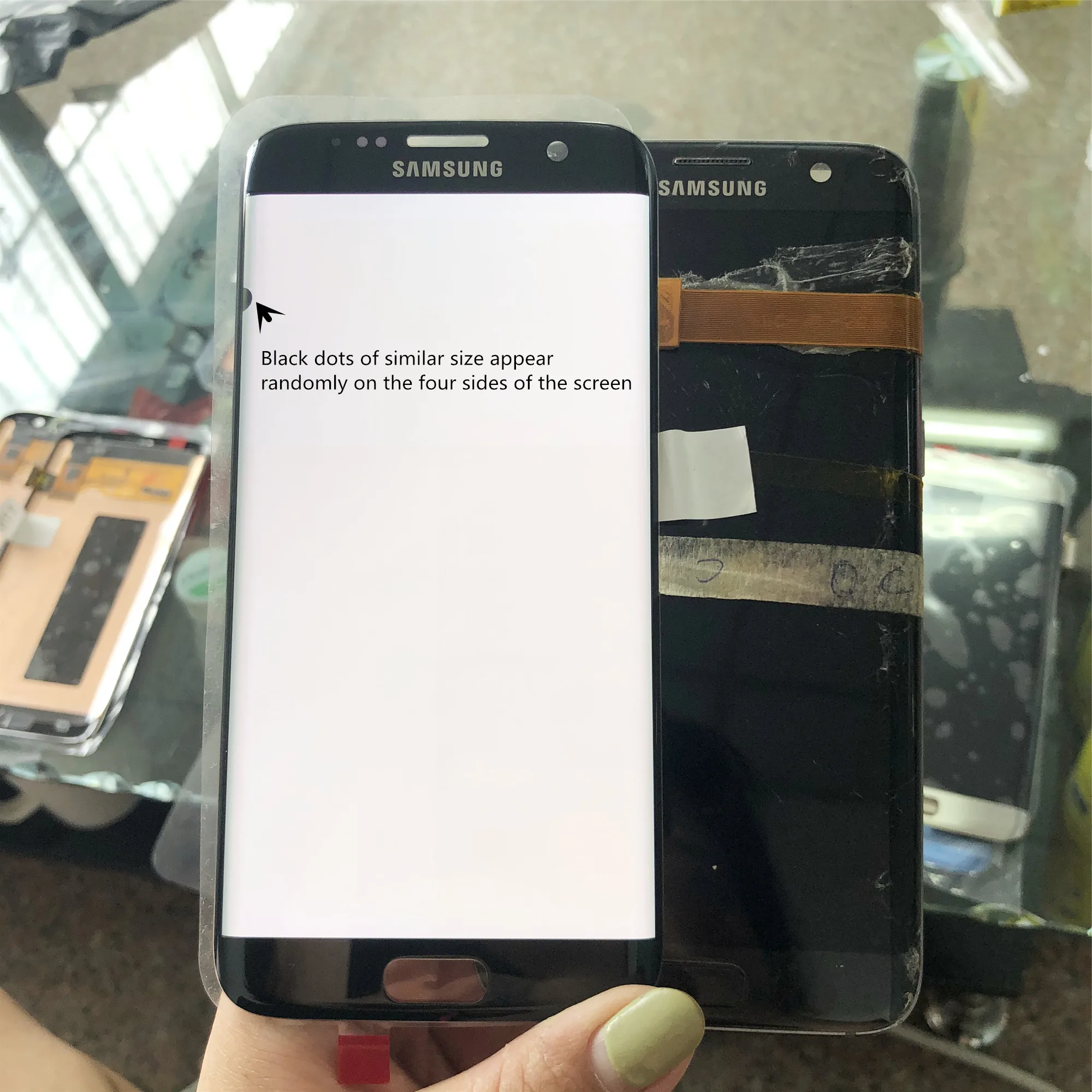 5 дюймов с маленьким точечным AMOLED ЖК дисплеем для Samsung Galaxy S7 Edge G935 M G935F дисплей и