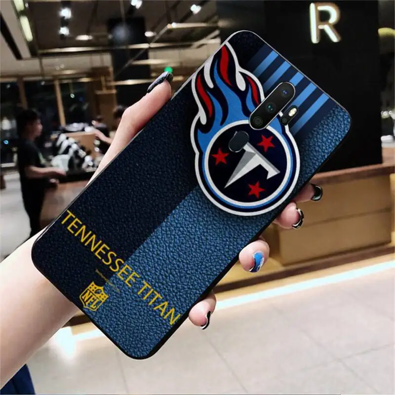

LJHYDFCNB Tennessee Titans Black Soft Phone Case For Oppo Reno2 Z 2Z Realme5 6 Pro R9S 11 Plus 15 17 Pro
