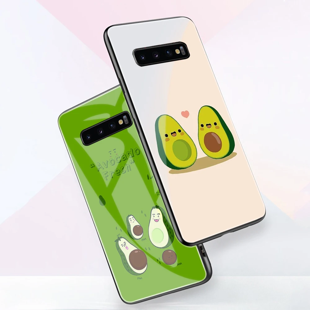 

Avocado Case For Samsung Galaxy S21 S10 S9 S8 S10e S20 FE Ultra A51 A71 A50 A21S A70 A40 Note 20 10 9 8 Plus Tempered Glass Back