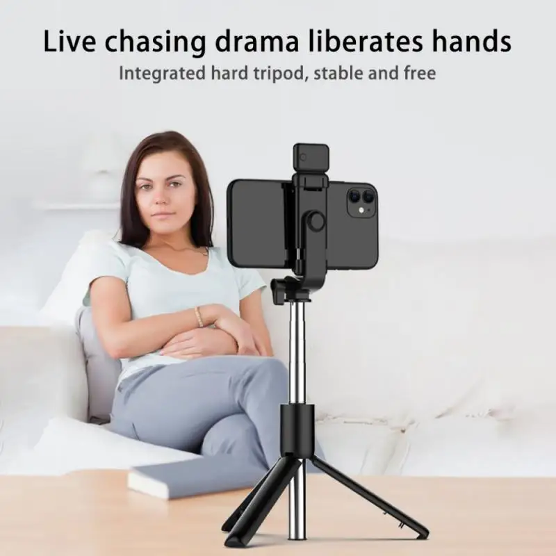 Mobile Phone Selfie Stick Bluetooth Integrated Extended Video Camera Bracket Telescopic Live Tripod Adjustable | Электроника