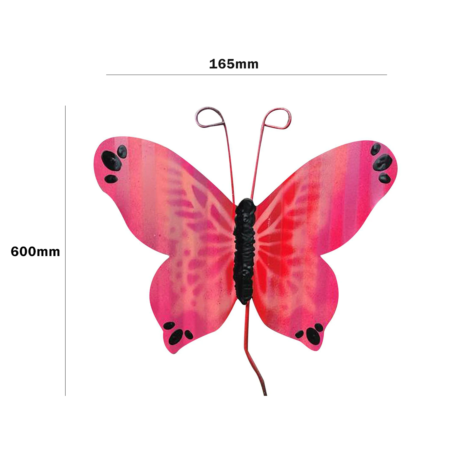 

24 inch Butterfly Stakes Garden Yard Planter Ornaments Plant Decoration Figurines Alloy Crafts Outdoor Flower Pots Decoration