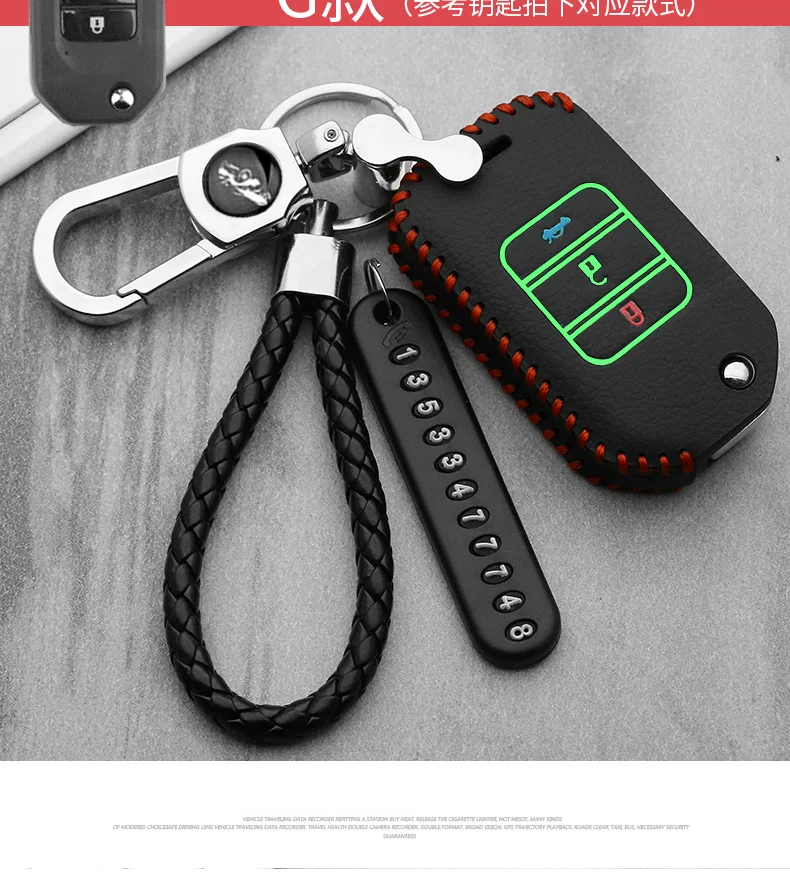 3 кнопки leatherCar ключ кармашек для часов чехол для Honda Civic CR-V HR-V Accord jade Crider Odyssey- дистанционная защита