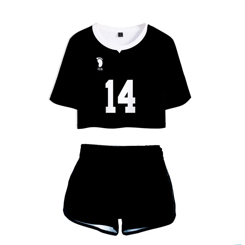 

Anime Haikyuu Cosplay Costume Hinata Shoyo Shirt Shorts Nishinoya Yuu Sports Karasuno Koukou High School Volleyball Club Women