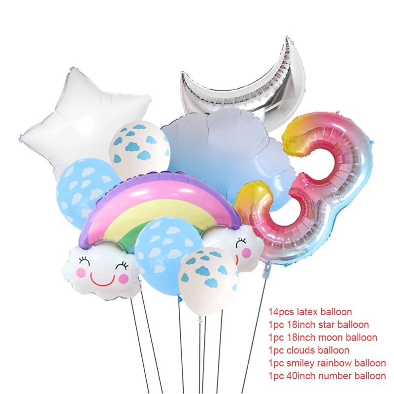 

19pcs/Lot Happy Birthday Balloons 40inch Number Balloon Party Decoration Balloons Arch Kit Garland Globos