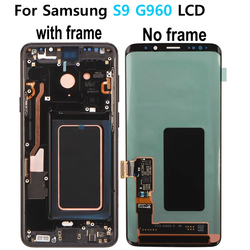 100% Original Display For SAMSUNG Galaxy S9 G960f LCD Display Touch Screen Digitizer Repair Parts With Frame For Samsung S9 LCD enlarge
