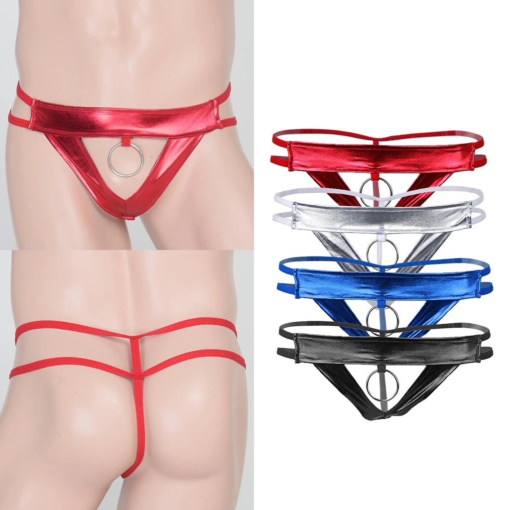 

Sexy Men T-back Bikini Underpants Jockstrap O-Ring Underwear Thongs G-string