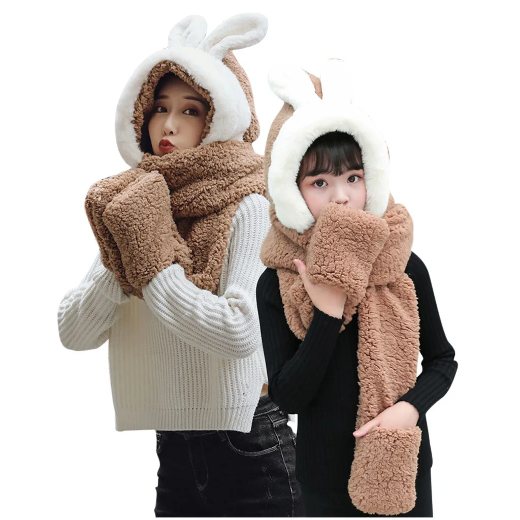Осенние плюшевые теплые меховые шапки для родителей и детей зимние милые