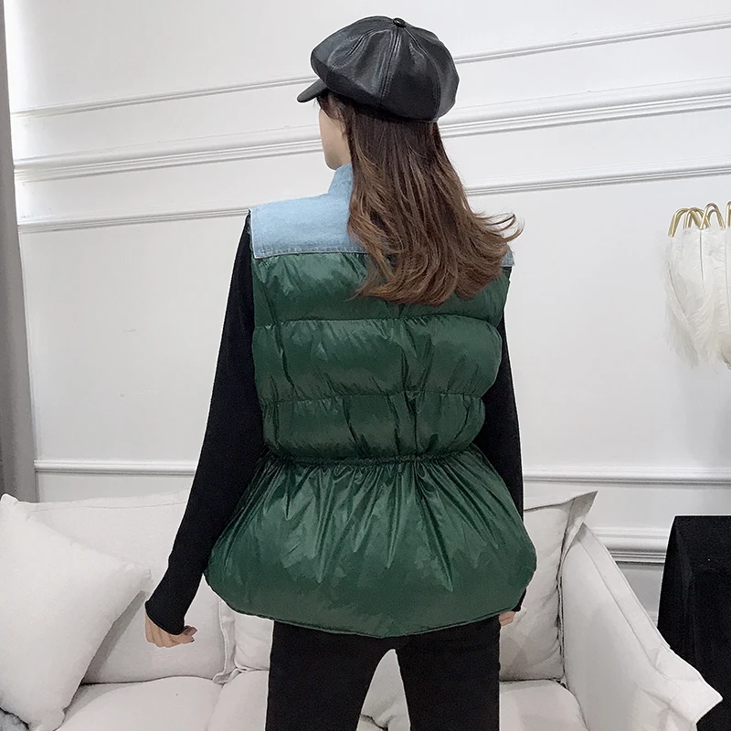 WHITNEY WANG 2019 осень зима модная уличная одежда металлик на подкладке в стиле пэчворк