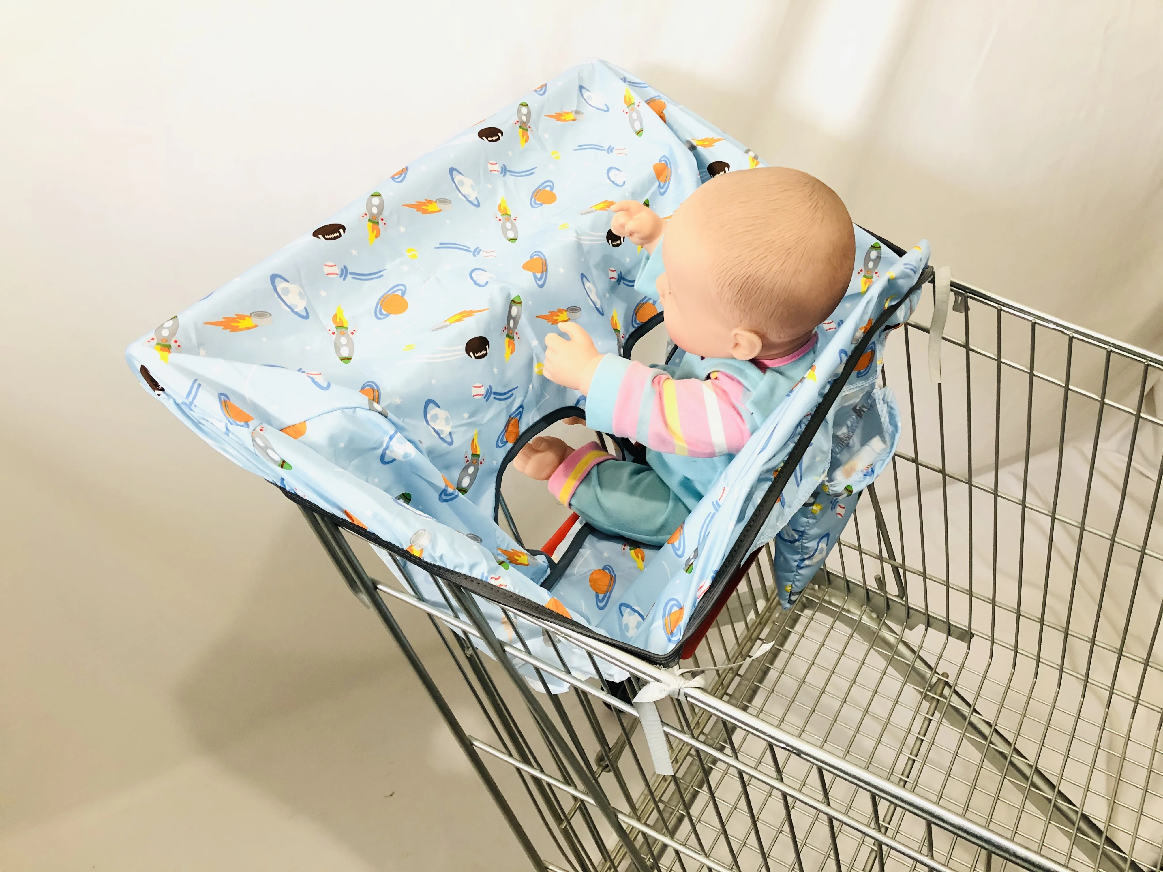 Infant supermarket grocery shopping cart cover baby seat Pad anti-dirty cover Kids Traveling Seat Cushion No dirty  portable