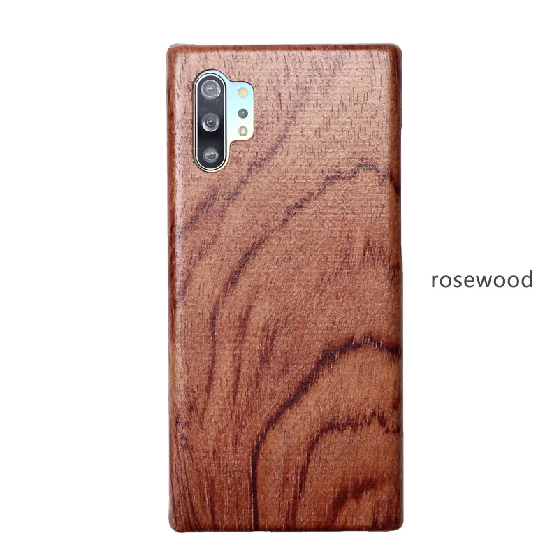 Rosewood Для samsung Galaxy Note 10 Plus чехол Роскошный тонкий жесткий деревянный противоударный Броня задняя крышка чехол для телефона Samsug Note 10 Funda - Цвет: Rosewood