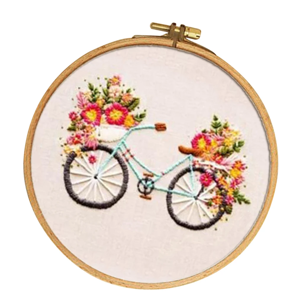 

Full Range of Embroidery Starter Kits with Pattern Including Embroidery Cloth, Threads, Needles and Hoop