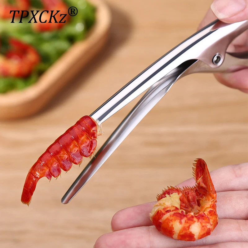 

TPXCKz Shrimp Peeler 304 Stainless Steel Lobster Prawn Deveiner Knife Shell Remover Peel Kitchen Cooking Seafood Tools