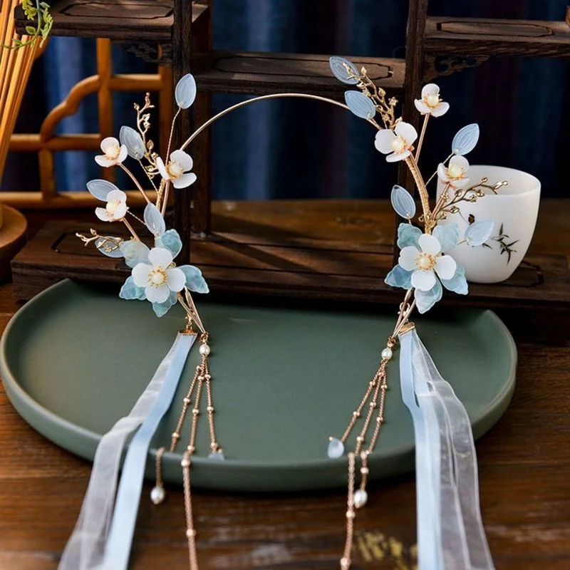 Hanfu Сказочный головной убор с кисточками Buyao головная повязка Корона Античные