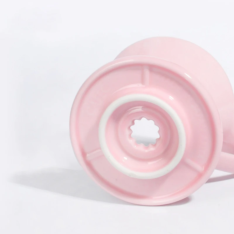 Керамическая капельная капельница V60 Кофеварка розовая/зеленая/желтая