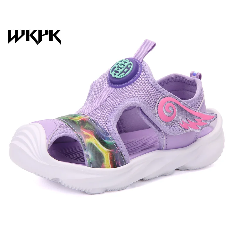

WKPK Kids Sandals Summer Fashion Girls' Shoes Breathable Comfortable Children Casual Sandals Soft Rebound Kids Shoes