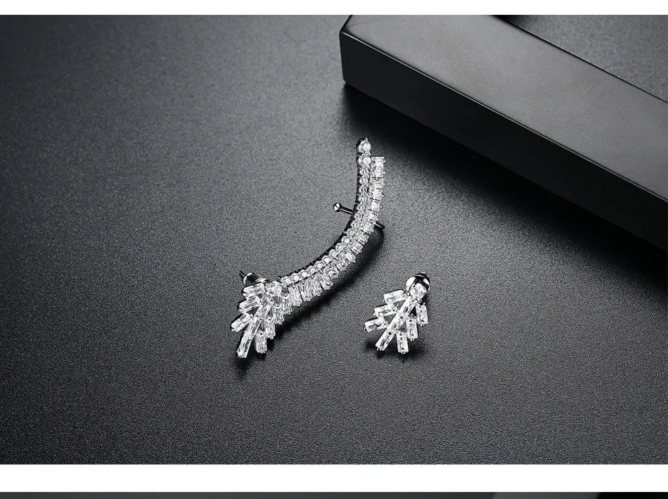 Модные ювелирные изделия цветные циркониевые серьги гипоаллергенные с