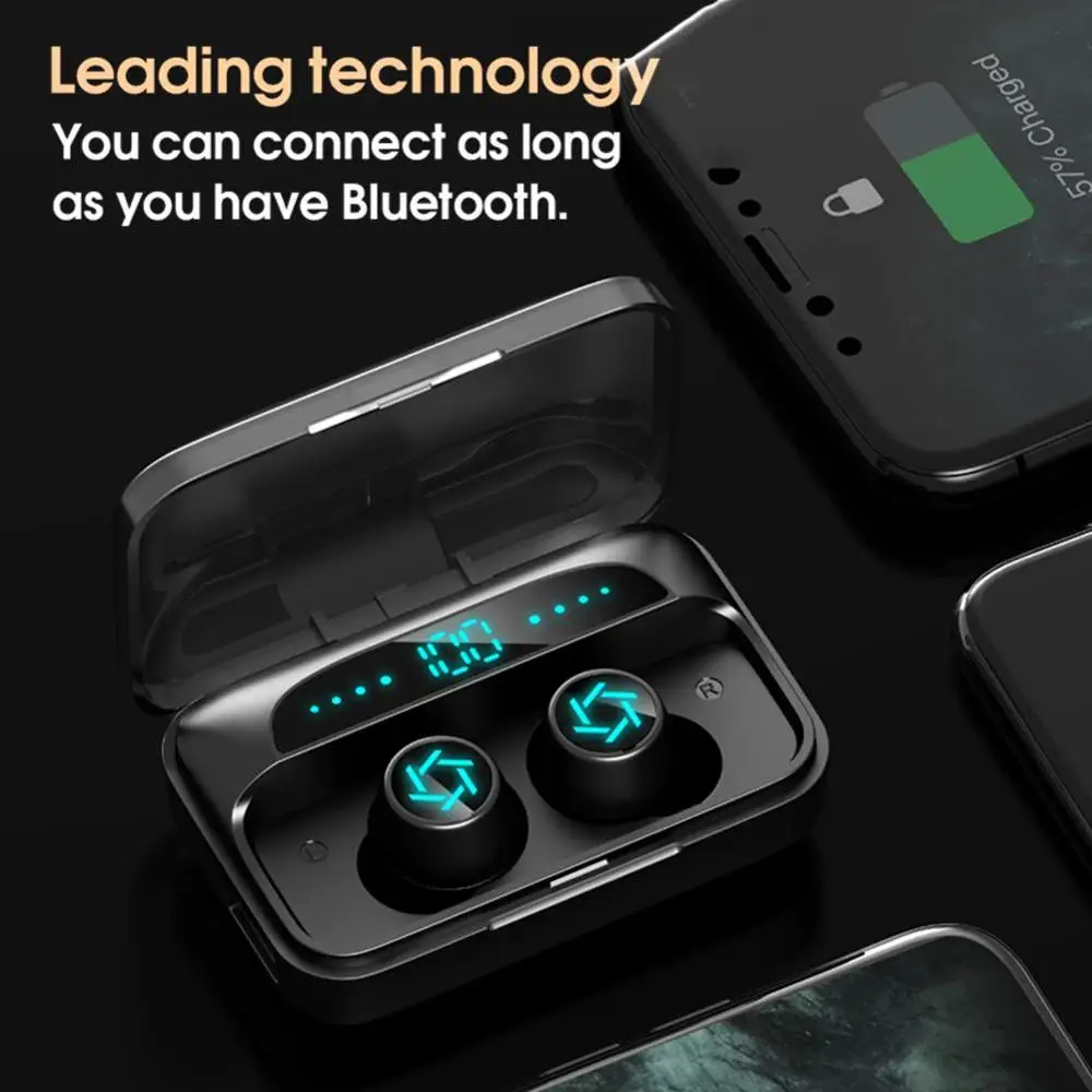 TWS-наушники с шумоподавлением Hi-Fi-стереозвук 9D Bluetooth 5 0 | Электроника