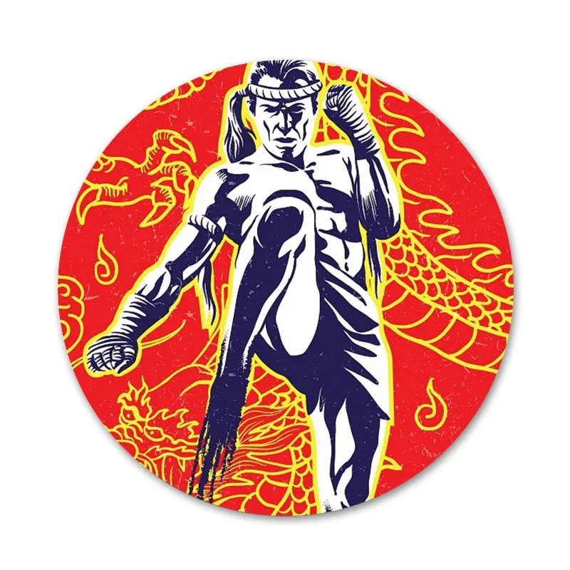 Значки для боксерских перчаток Muay Thai Металлические одежды рюкзака украшение 58 мм
