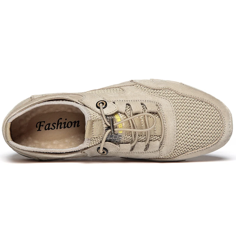 Мужская обувь модная повседневная 2020 г. летняя сетчатая кожаная мужские