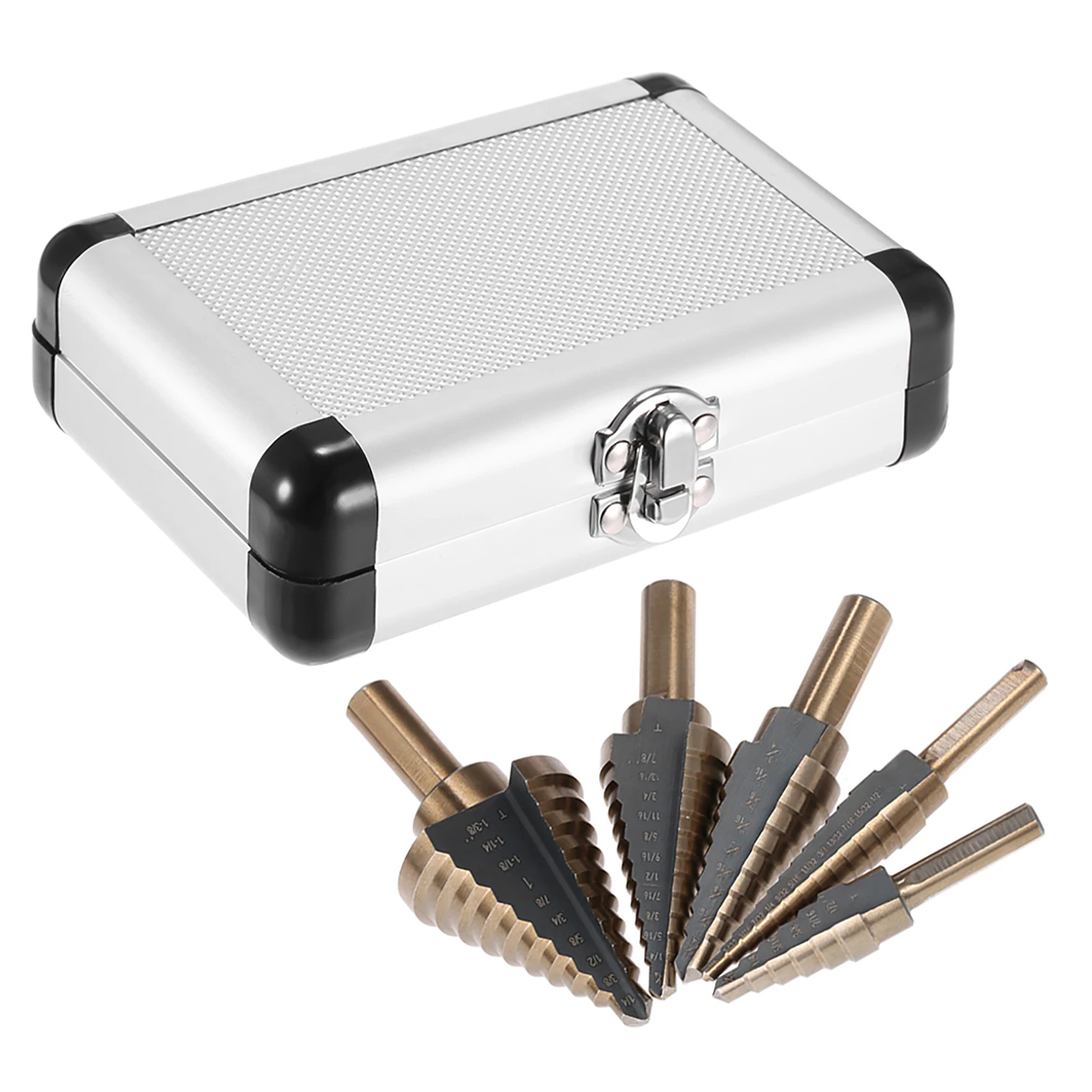 

5 шт высокое Скорость Сталь 4241 Шаг сверло комплект Круглый хвостовик пагода T-Вист сверла сверлильный инструмент Портативный для заготовки