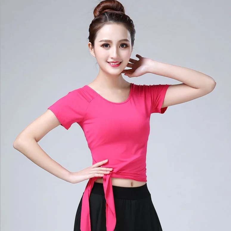 

Dance Dress Top Female Adult New Modal Latin Dance Suit Body Training Uniform