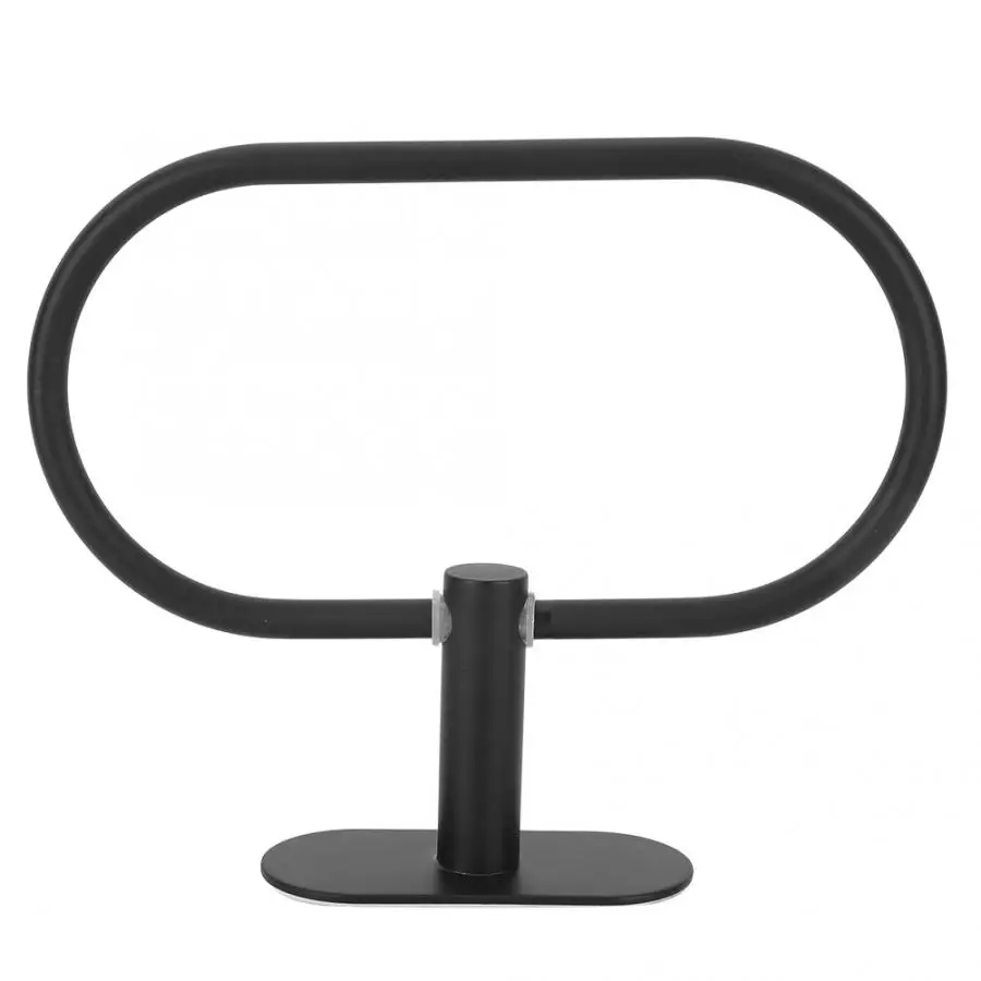 

Bathroom Simple Stainless Steel Wall Mounted Towel Rack Self-Adhesive Towel Holder Hanger Towel Ring Storage Hanging Shelf Black