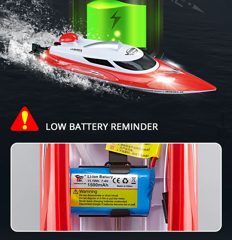 HJ806 Electric RC Boat 35KM/H High Speed Radio Remote Controlled Speedboat Racing Ship Steerable Boats Toy VS Feilun FT012 FT011
