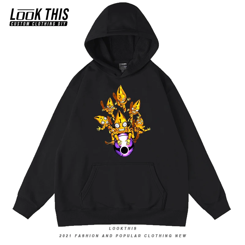 

Harajuku Anime JoJo Bizarre Adventure Printed Men Sweatshirts Hoodies Male Tops Pullover Hooded Unisex Oversized Fleece Hoodie