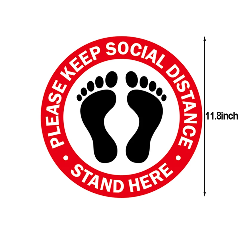 Клейкая наклейка для пола сохраняющая дистанцию прочное и многоразовое