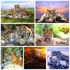 Алмазная мозаика Стразы сделай сам с изображением тигра