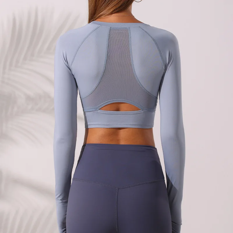 Дышащие спортивные рубашки для женщин Джерси фитнеса топы с длинным рукавом йоги