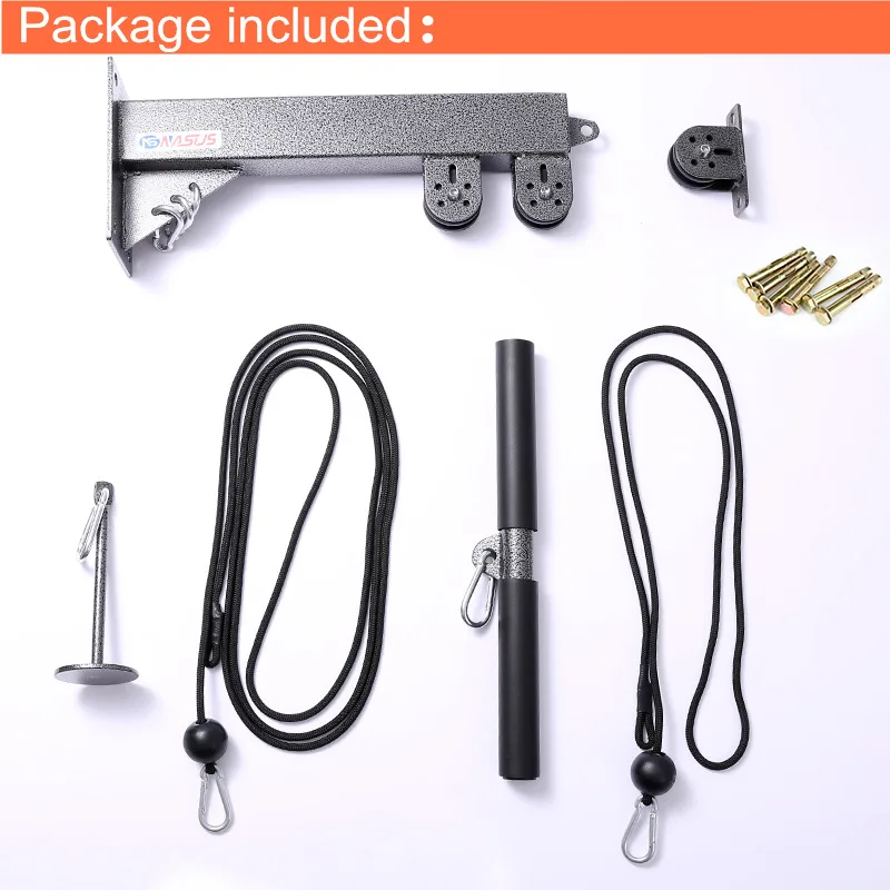 

DIY Wall-Mounted Pulley Cable System Forearm Wrist Trainer Tricep Workout Machine Pull Downs Home Gym Accessories