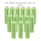 AAA 18 шт. 1,2 в 750 мАч Ni-MH перезаряжаемая батарея хорошего качества 1,2 в Nimh 3A батареи для пульта дистанционного управления