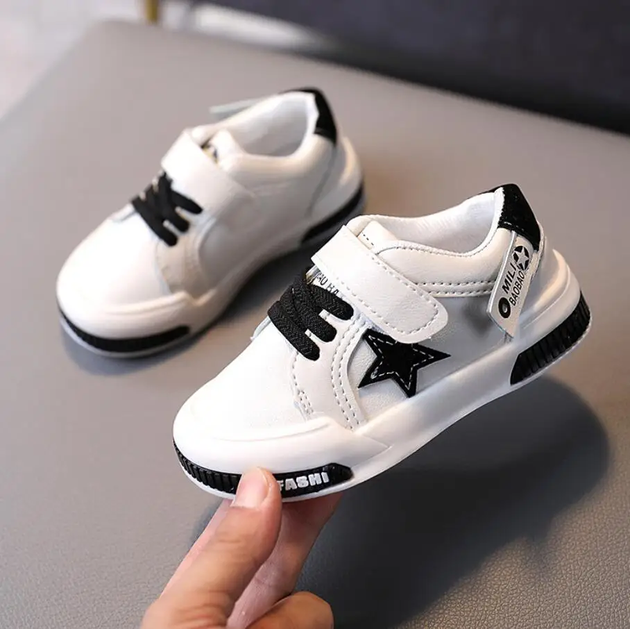 

Leather Running Shoes Fashion Kids Sneakers Children's Sports Shoes New 2021 Autumn Boys Girls Casual Shoes Brand Baby Toddler