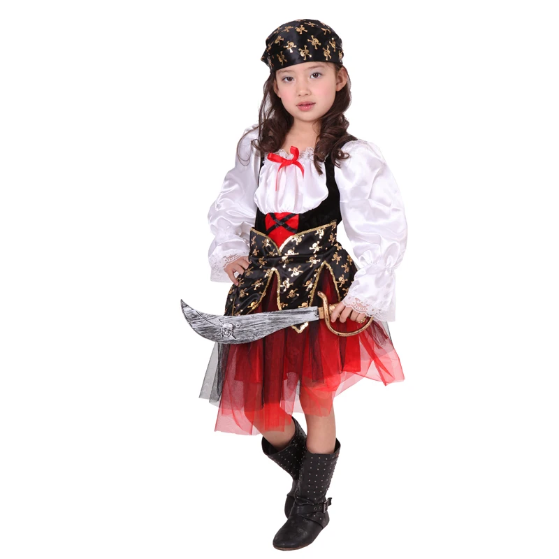 

bluey Halloween Ninja dress girl Clown dress kids cosplay costume girls pirate suit high quality material thin summer new style