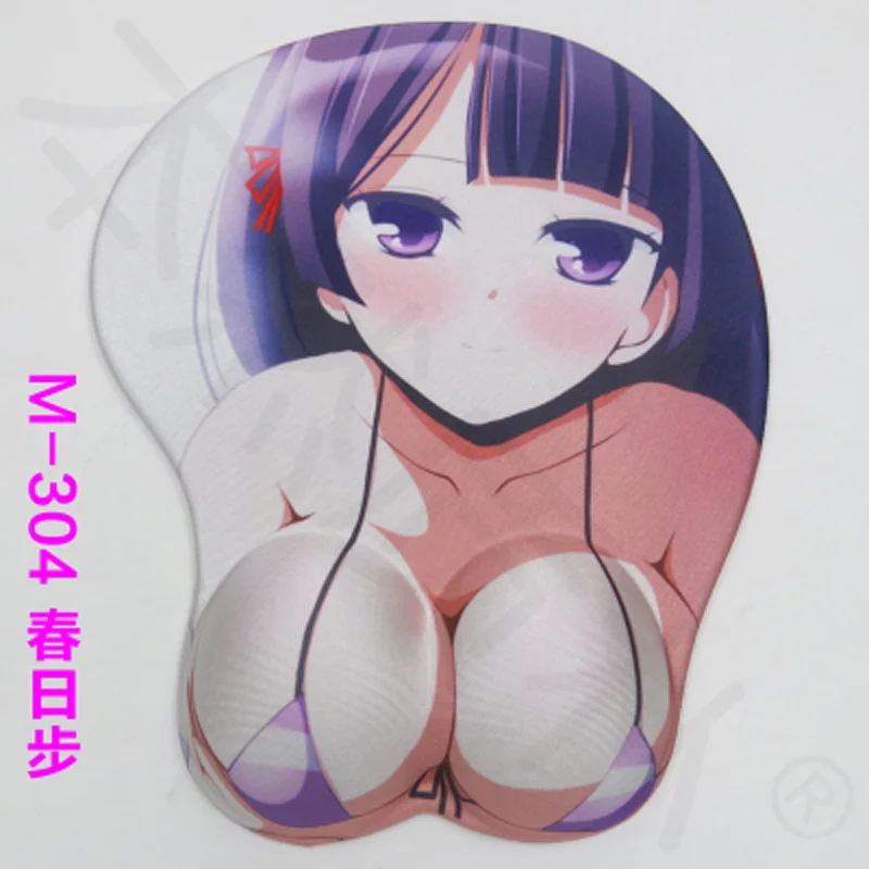 Сексуальные 3D аниме мужские груди грудь девушки коврики для мыши с мягкой