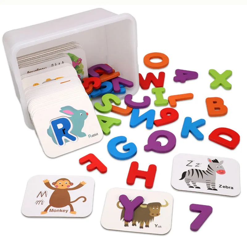 

Baby Early Education Puzzle Jigsaw Puzzle Children's Cognitive Teaching Aids Children Recognize Digital Letters Matching Puzzle