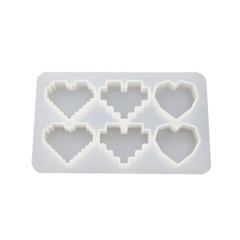 Кристаллическая эпоксидная УФ полимерная форма пиксель Любовь Сердце Форма