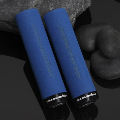 Operate grips прямой Эргономичный горный велосипед высокая плотность поролоновая Ручка Губка Грипсы плоские FX333 - Цвет: blue black ring