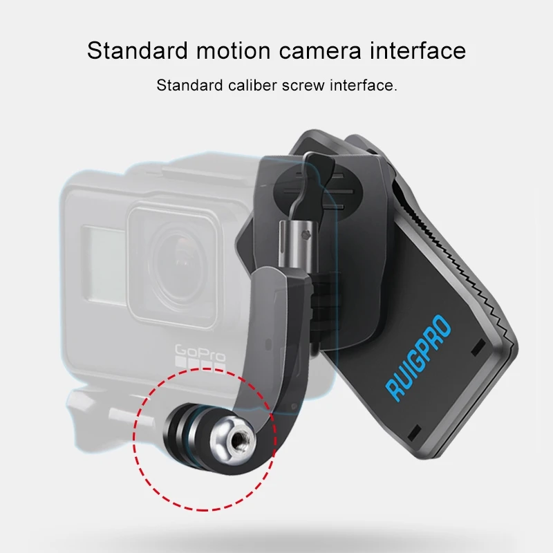 360 degree rotation j type backpack rec mounts clip clamp mount with screw for dji osmo action for gopro new hero hero7 6 5 4 free global shipping