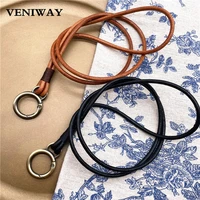 genuine leather mobile phone lanyard keychain key ring sling badge neckband anti lost badges id cell phone rope neck straps