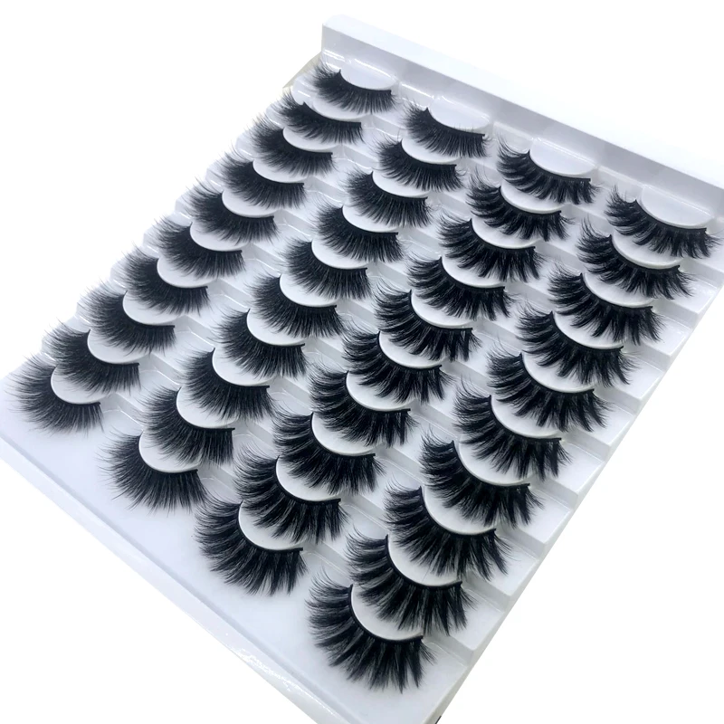 20 Pairs 12D001 HBZGTLAD, 20 пар, натуральные накладные Искусственные ресницы, длинный макияж, 3d норковые ресницы, ресницы для наращивания, норковые ресницы для красоты - Цвет: 20 Pairs 12D001