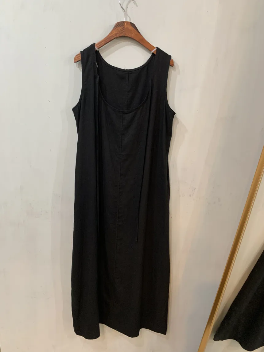 

Women Dress Summer Sleeveless Maxi Length Ladies Fashion Casual Plain A-line Oversize Pullover Casual Dresses Woman Clothing