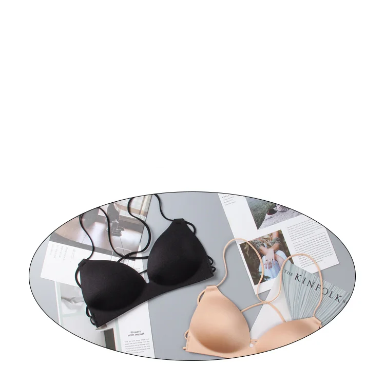 Бюстгальтер пуш ап с u образной спинкой бесшовный цельный бюстгальтер без