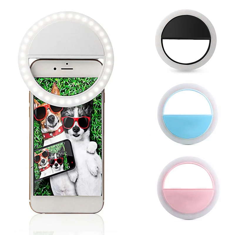 1PCs Ring Lights LED Circle Light Cell Phone Laptop Camera Photography Video Night Clip On Rechargeable Photo Lamp | Лампы и освещение